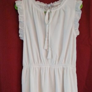 Abercrombie & Fitch White Midi Dress
